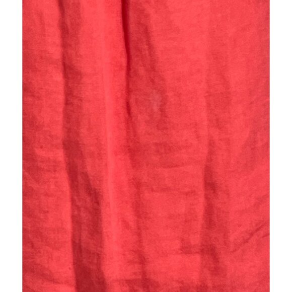 Richard Malcom Irish Linen Blouse Red Button Up Summer Classic Womens 4 - Picture 6 of 7